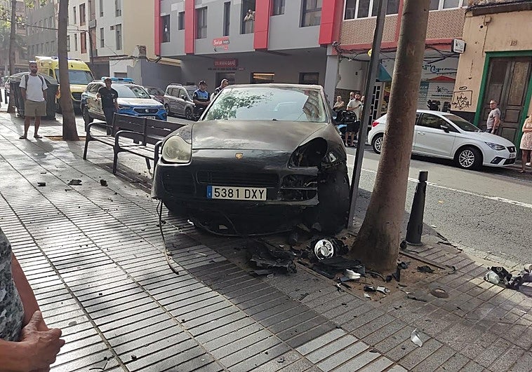 Imagen de como quedó el vehículo siniestrado.