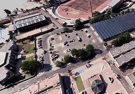 Vista del aparcamiento de las Oficinas Municipales de San Fernando de Maspalomas.