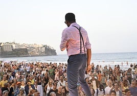 J P Bimeni and The Black Belts, durante su concierto en San Agustín.