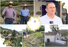 Armando Rodríguez delante de la ermita de San Isidro.