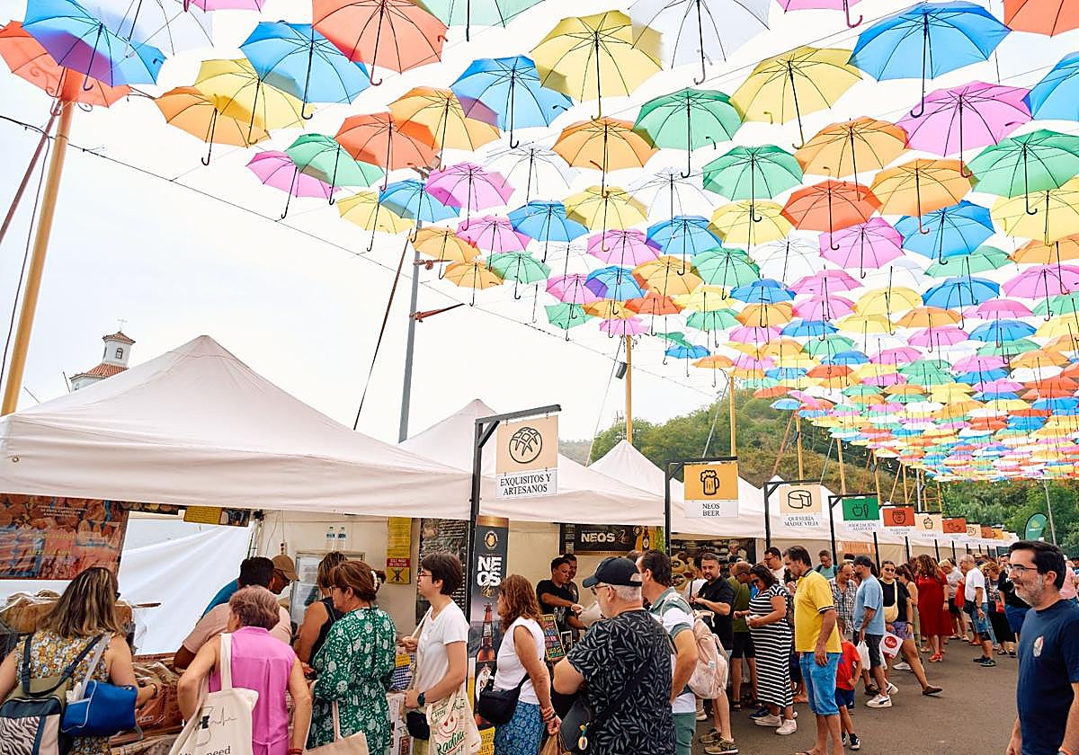 Ambiente colorido de la feria Km.0 a su paso por Fontanales.