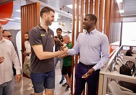 Eric Vila, en su presentación como nuevo jugador del Dreamland Gran Canaria.