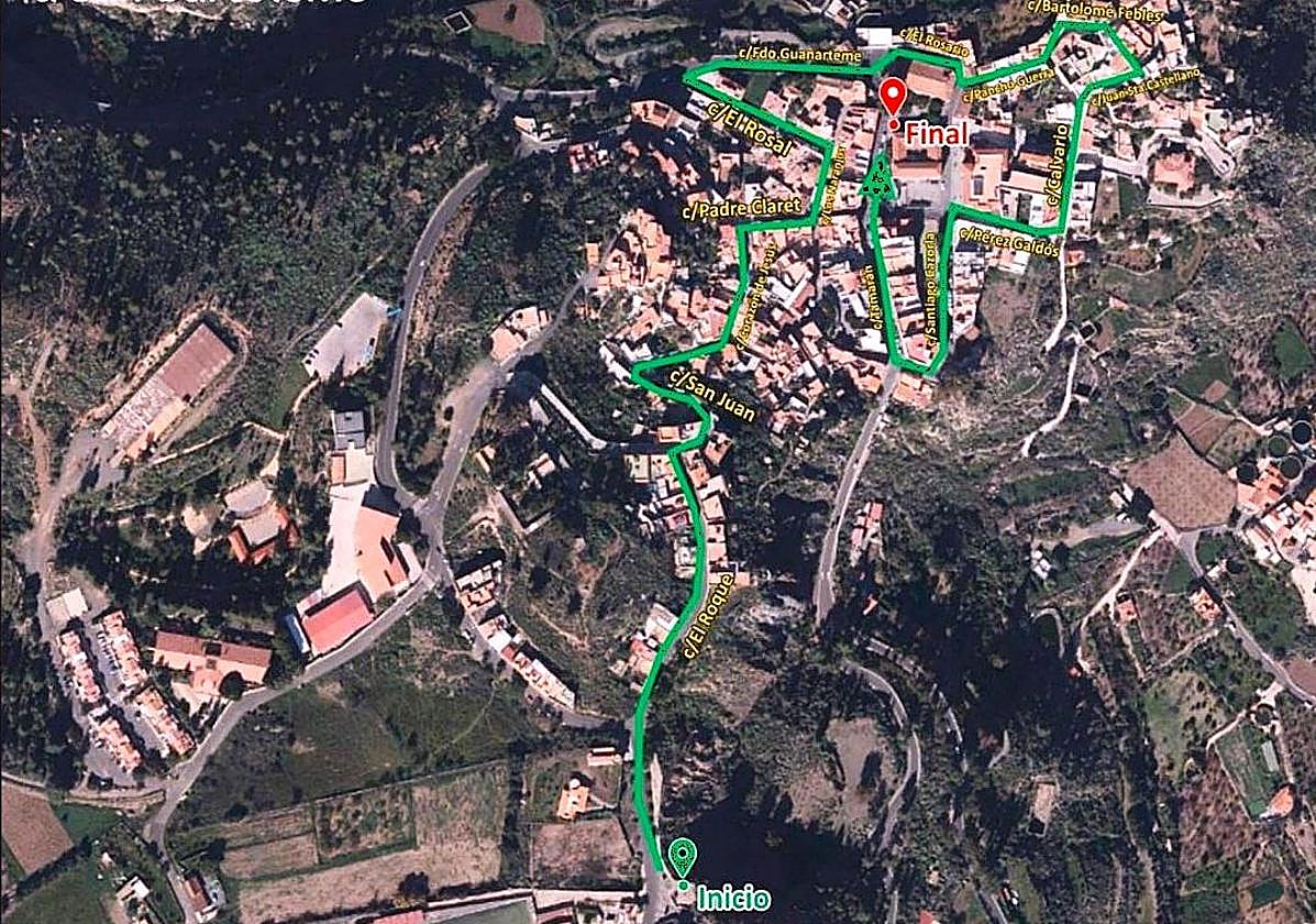 Recorrido de la tradicional Bajada del Carbonero.