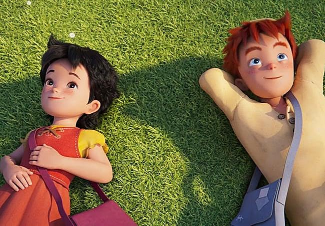 Heidi con su amigo Pedro, en 'Heidi, el rescate del lince'.