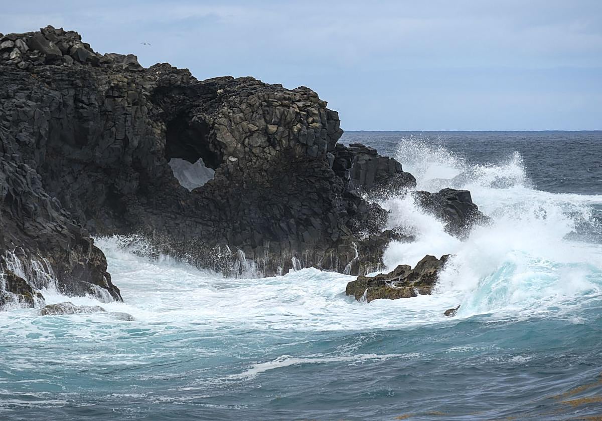 Imagen de archivo de fenómenos costeros en Canarias.