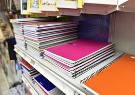 Imagen de archivo de material escolar.