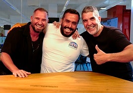 David Tejera, Kike Pérez y Raúl Curbelo en la redacción de CANARIAS7.