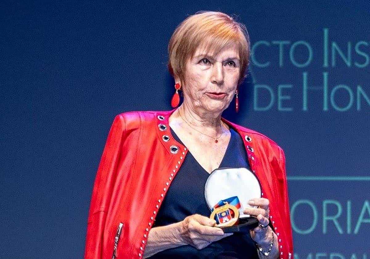 Gregoria González en el acto de Honores y Disticiones de 2023.
