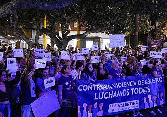Imagen de archivo de la manifestación contra las violencias machistas del 25N celebrada en la capital grancanaria.