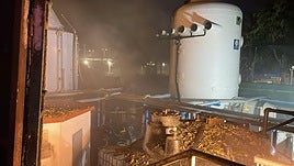 Imagen de las instalaciones tras sofocar el incendio.