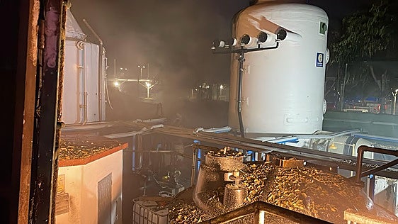 Imagen de las instalaciones tras sofocar el incendio.