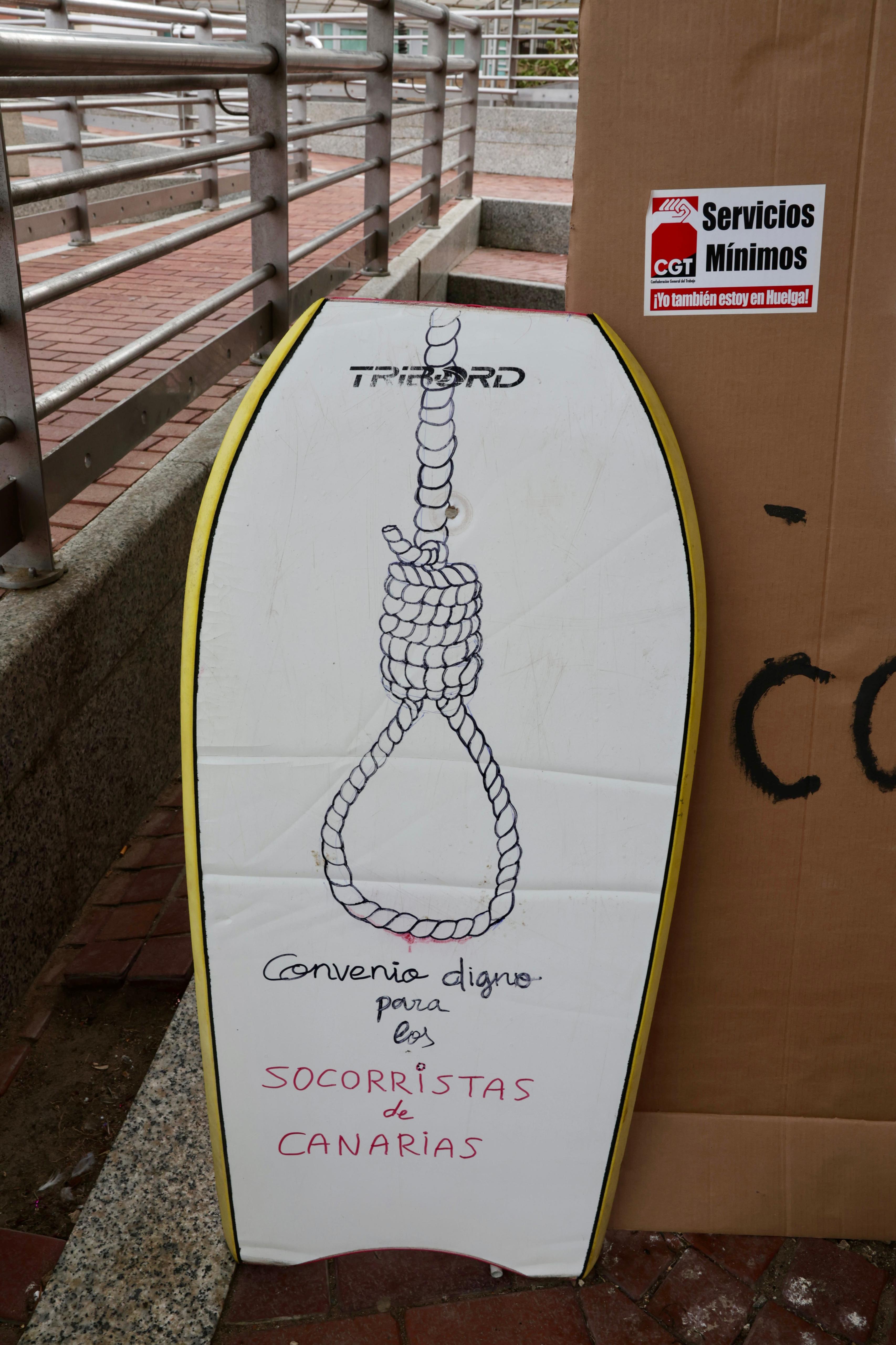 Protesta de los socorristas en Las Palmas de Gran Canaria