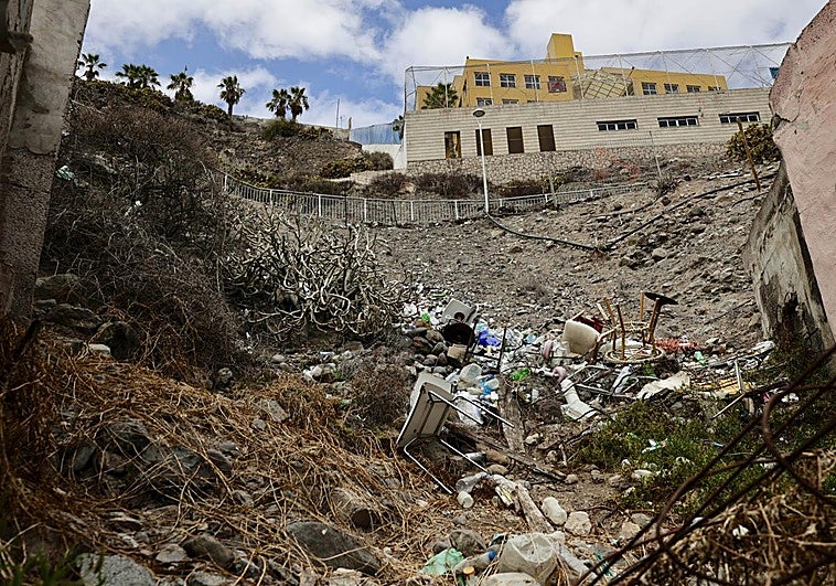 Imagen que muestra la situación actual de la ladera en el Barranquillo Don Zoilo.