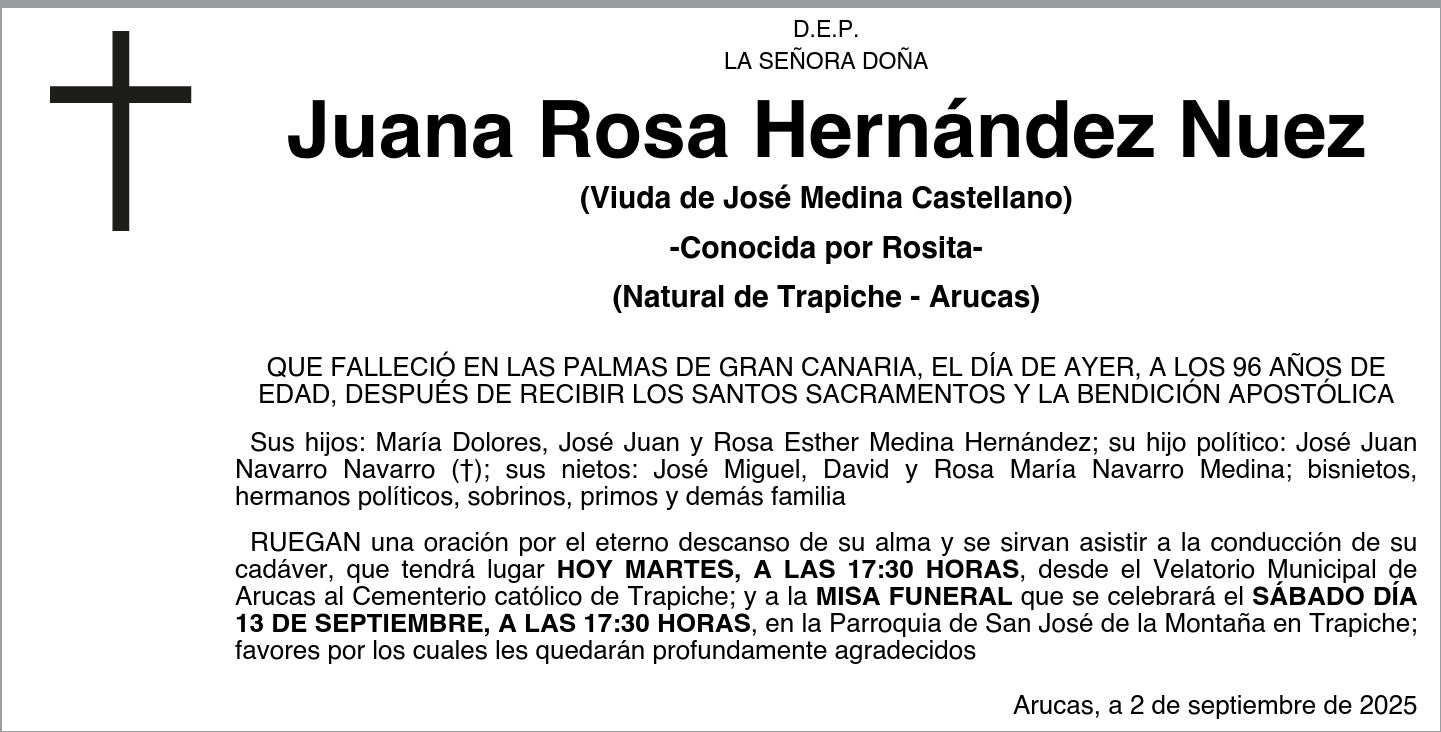 Juana Rosa Hernández Nuez | Canarias7