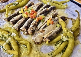 Sardinas con piparras, solo en Dorotea