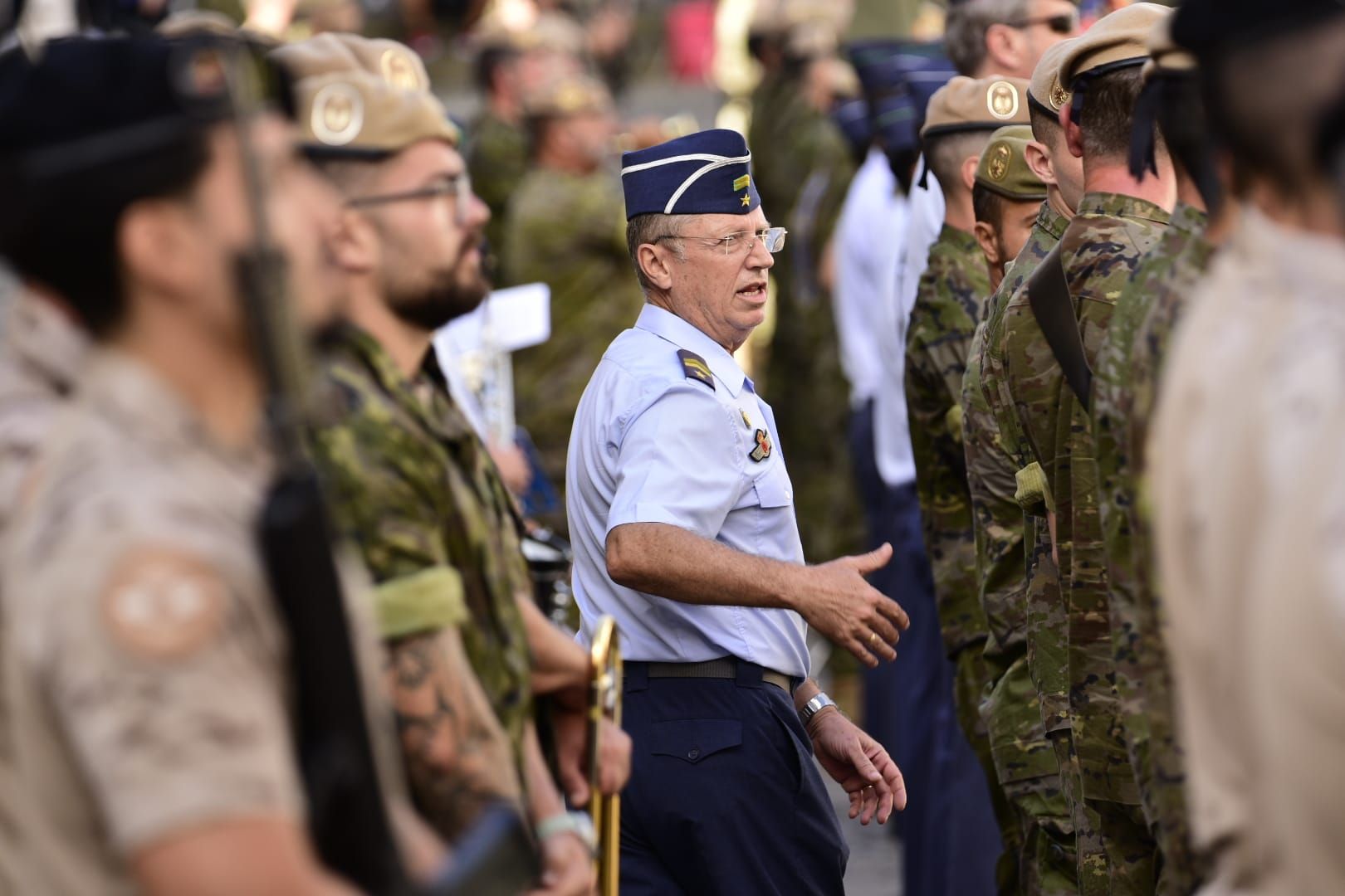 El Ejército de Tierra ensaya el desfile que protagonizará en Teror