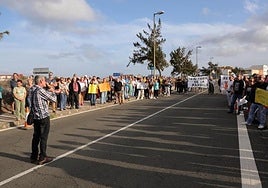 Protesta de los vecinos de La Pardilla el pasado mes de junio.