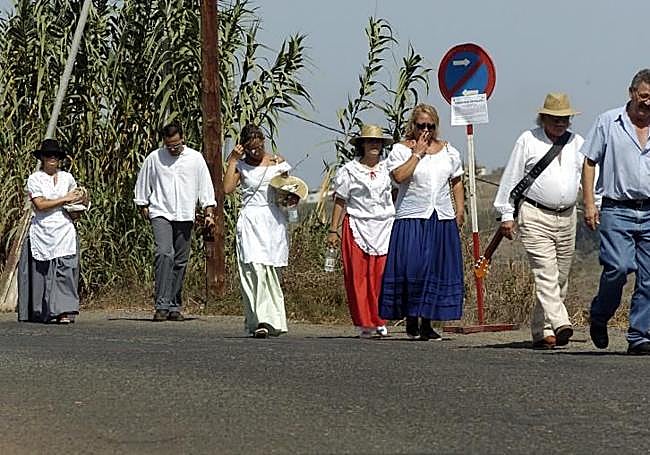 Peregrinos camino de Teror.
