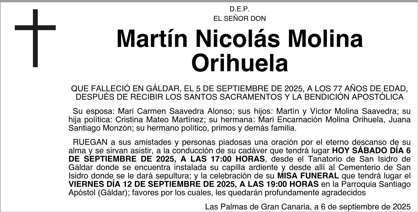 Martín Nicolás Molina Orihuela