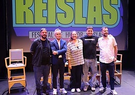 De izquierda a derecha, Saúl Romero, Horacio Umpiérrez, Omayra Cazorla, Jorge Ávila y Abilio Gilar.