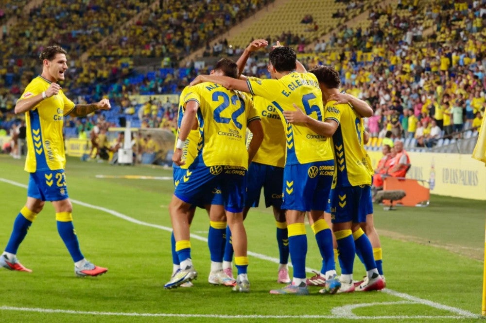 Imagen de la UD celebrando un tanto esta temporada.