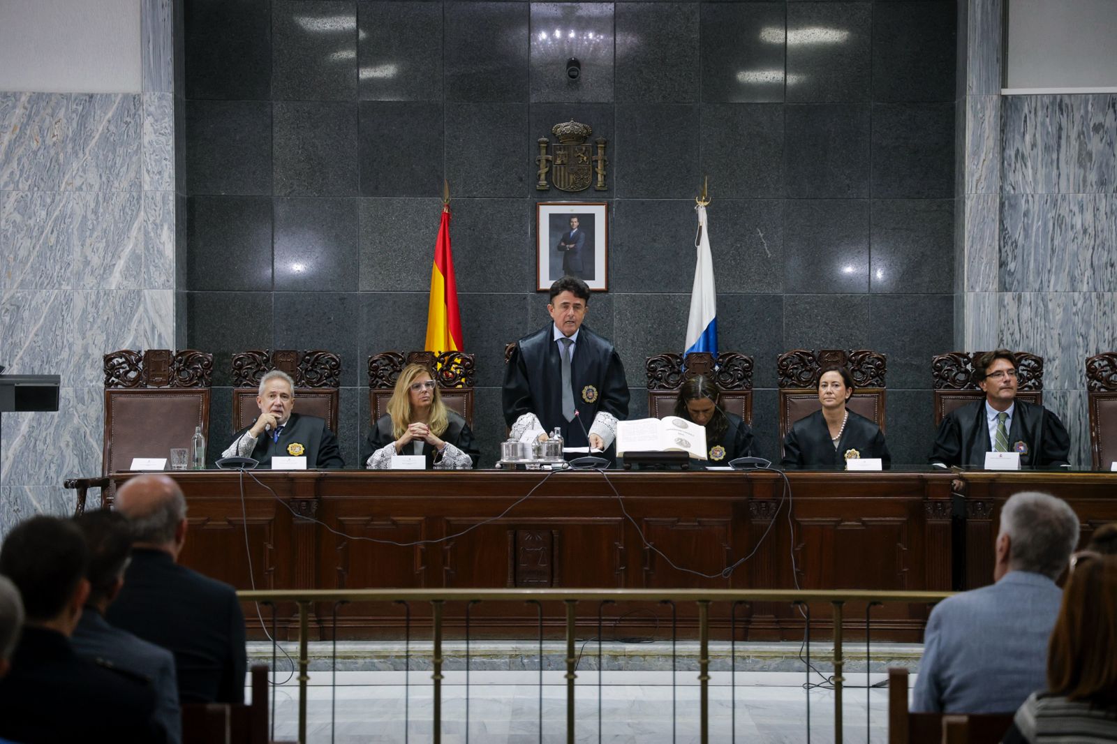 Imágenes de la toma de posesión de Parramón como presidente de la Audiencia Provincial de Las Palmas