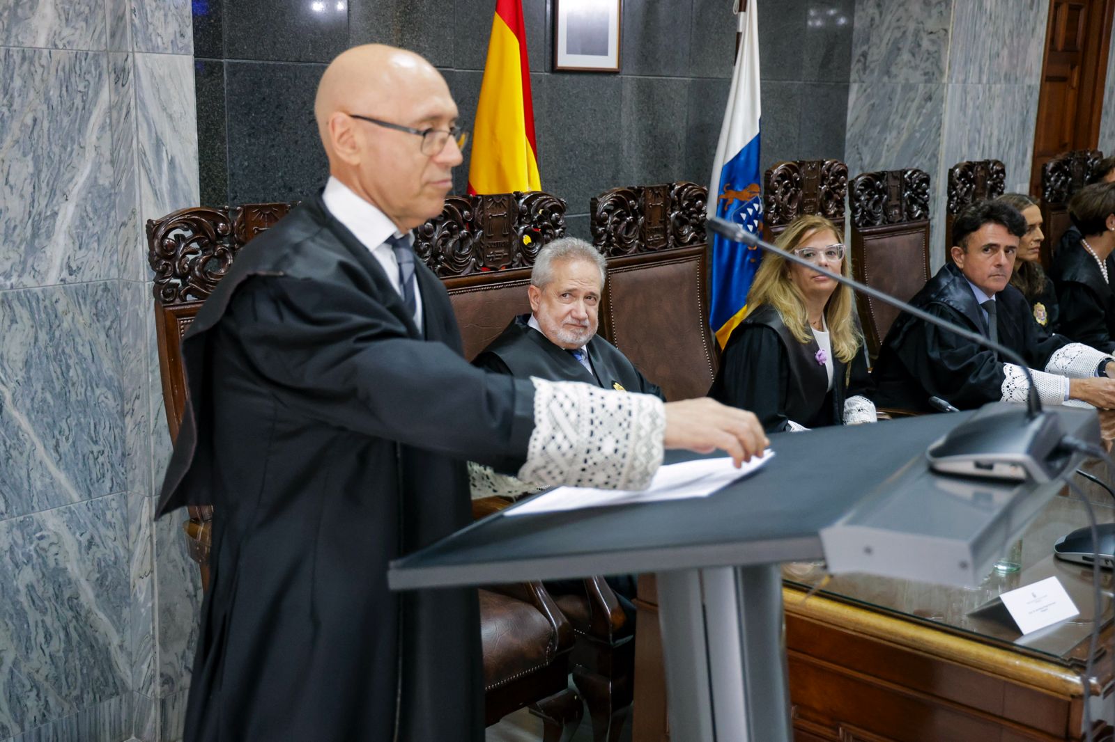 Imágenes de la toma de posesión de Parramón como presidente de la Audiencia Provincial de Las Palmas