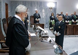 Imágenes de la toma de posesión de Parramón como presidente de la Audiencia Provincial de Las Palmas