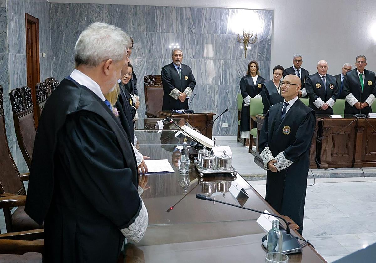 Imágenes de la toma de posesión de Parramón como presidente de la Audiencia Provincial de Las Palmas