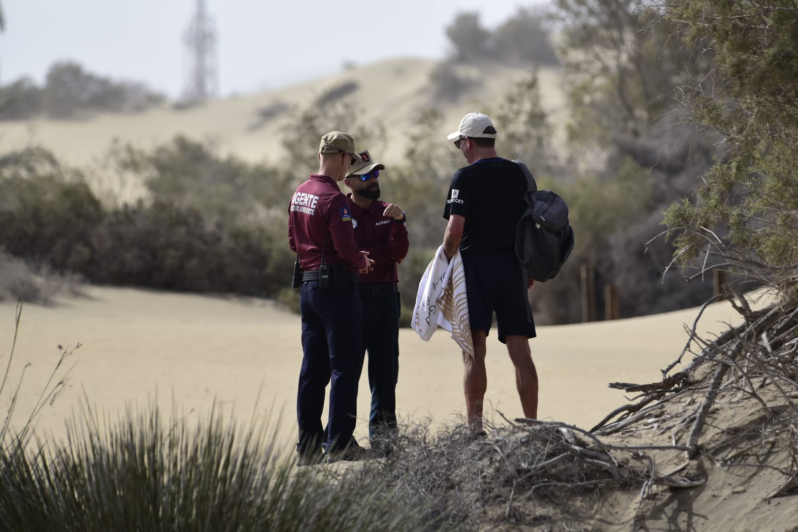 Despliegue de seguridad para proteger las dunas de Maspalomas