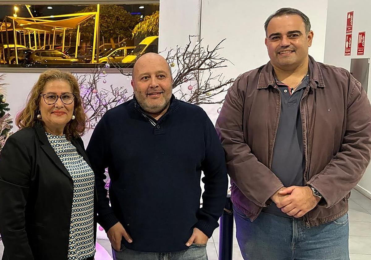 Foto de archivo de Rosario Viera, Sebastián Suárez y Rayco Padilla.