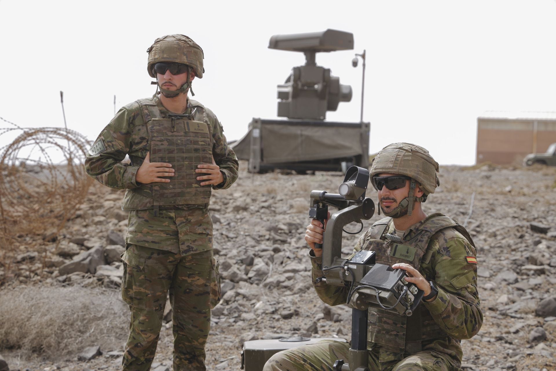 Las Fuerzas Armadas despliegan en Gando su sistema de defensa aéreo