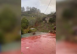 Momento de las lluvias en Fontanales, Moya.