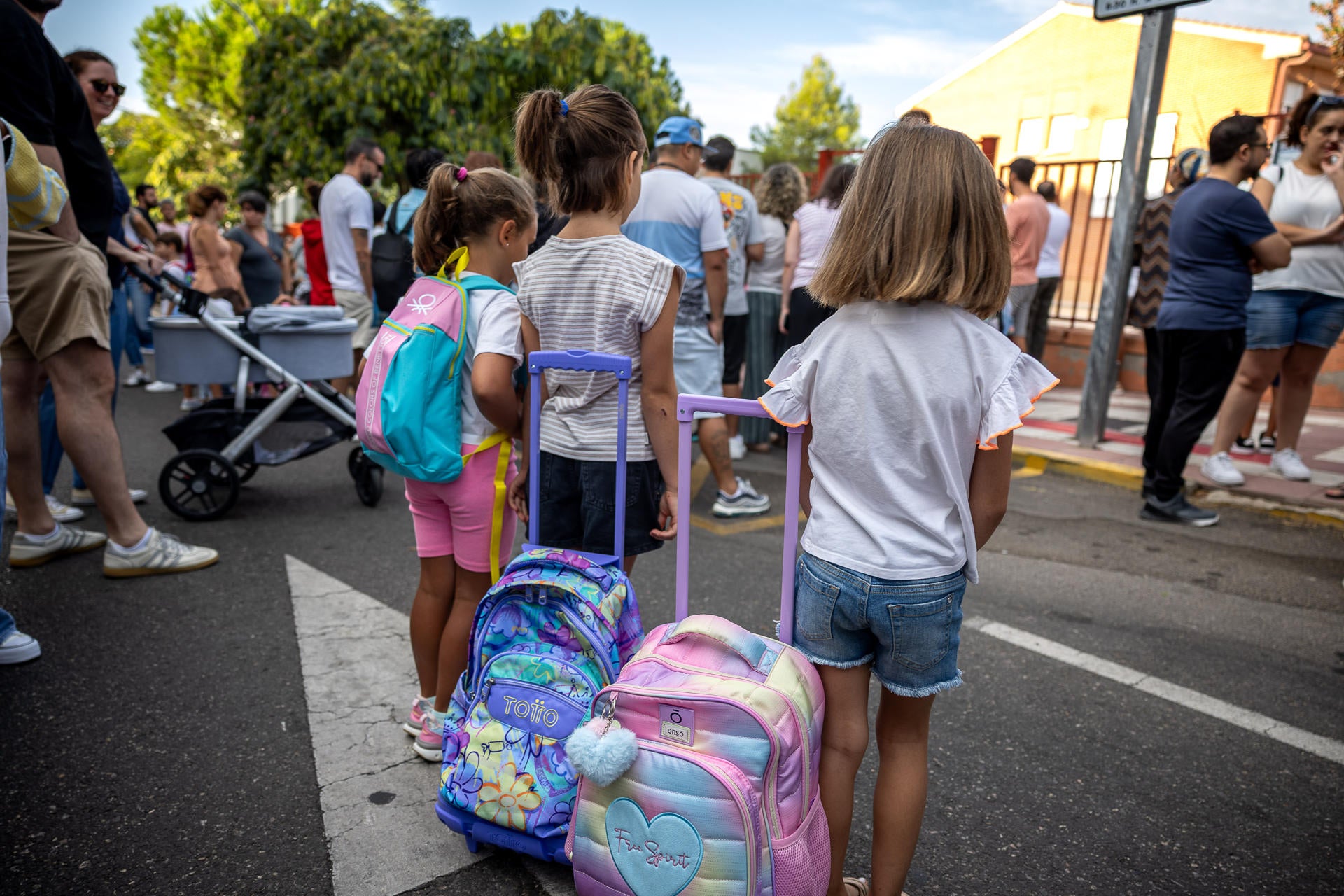 Escolares en el inicio de curso de este año.