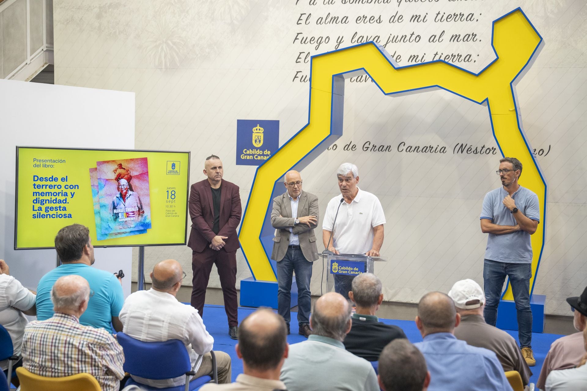 El Cabildo de Gran Canaria se vuelca con el libro &#039;Desde el terrero con memoria y dignidad&#039; sobre el legado del Pollo de La Barranquera I