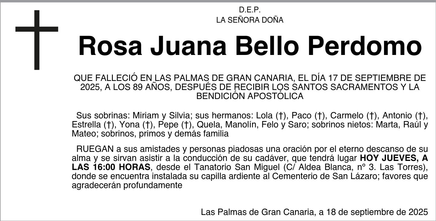 Rosa Juana Bello Perdomo