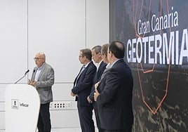 Foto de archivo de un acto vinculado con los proyectos de geotermia.
