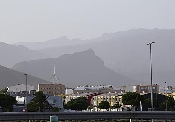 Imagen de la calima en el Gran Canaria.
