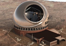 Infografía del Telescopio de Treinta Metros (TMT).