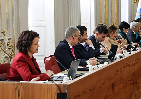 De izquierda a derecha, Carmen Rosa Expósito, Rafael de Juan y Alberto Rodríguez, concejales de Vox en Las Palmas de Gran Canaria.
