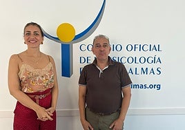 Vidina Cabrera y Francisco Javier Sánchez, tras la reunión.