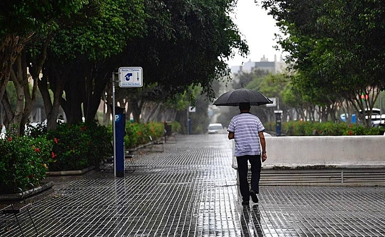 Imagen de archivo de lluvias en Las Palmas de Gran Canaria.