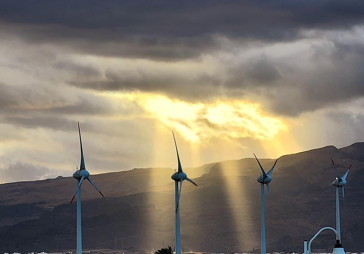 Imagen del atardecer en Gran Canaria.