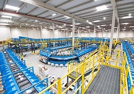 Imagen de un centro logístico de Cainiao.