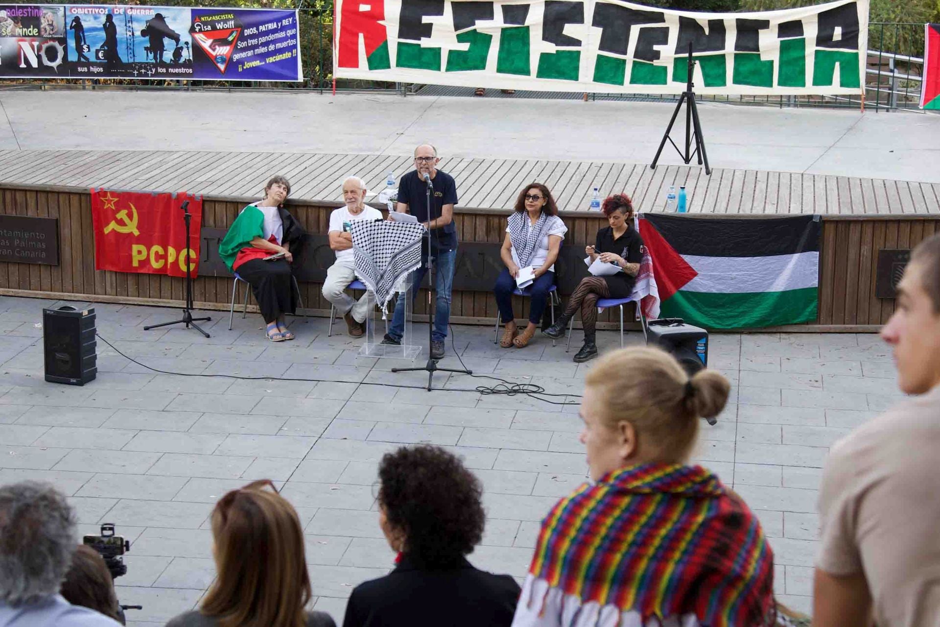 Acto en apoyo a la resistencia Palestina, voces locales e internacionales
