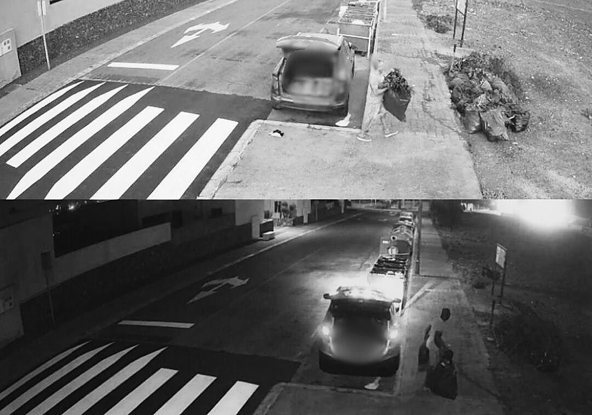 Una mujer y un hombre tiran residuos en lugares no habilitados del municipio del norte.