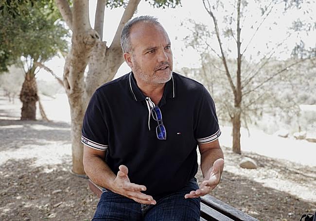 Lucrecio Suárez, en un momento de la entrevista.