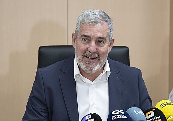 El presidente de Canarias, Fernando Clavijo, este miércoles en Lanzarote.