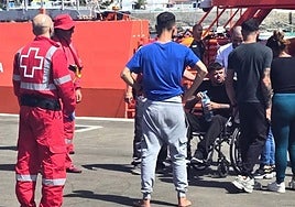 Lionel Ramírez Collado, tras ser rescatado.