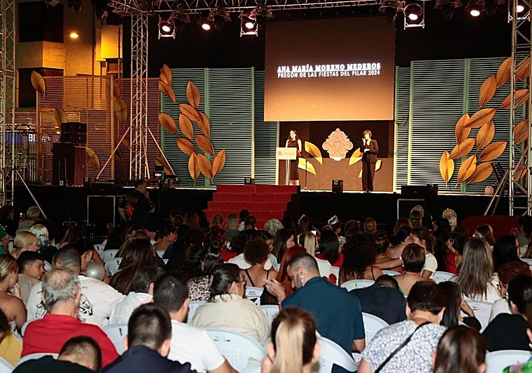 Imagen del pregón de las Fiestas del Pilar.